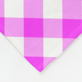 Couverture Polaire Plaid de buffle rose et blanc chaud (Coin)