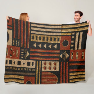 Couverture Polaire Plaid de décoration sherpa géométrique africain mo