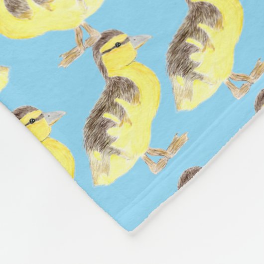 Couverture Polaire Plaid de famille de canards en molleton  (Coin)