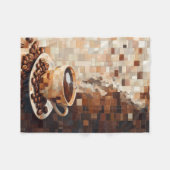 Couverture Polaire Plaid de jet ADOM Coffee Mosaic (Devant (Horizontal))
