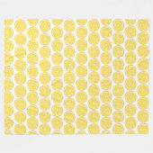 Couverture Polaire Plaid de jet épais à thème citron (Devant (Horizontal))
