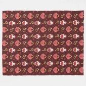 Couverture Polaire Plaid de la Saint-Valentin romantique en molleton (Devant (Horizontal))