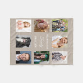 Couverture Polaire Plaid de molleton à monogramme avec photos de fami (Devant (Horizontal))
