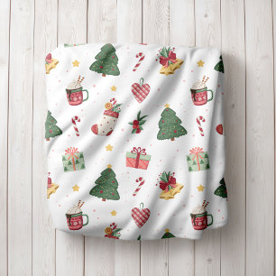 Couverture Polaire Plaid de Noël personnalisé en molleton pour arbre