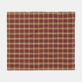 Couverture Polaire Plaid de pixel en rouge et or (Devant (Horizontal))