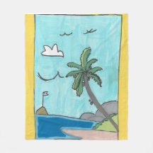 Plaid de scène de plage