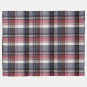 Couverture Polaire Plaid de tartan gris rouge (Devant (Horizontal))