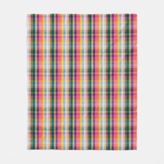 Couverture Polaire Plaid écossais abstrait (Devant)