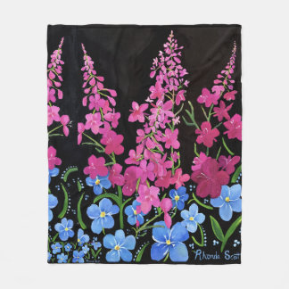 Couverture Polaire plaid en laine de fleurs sauvages d'Alaska