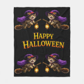 Couverture Polaire Plaid en molleton « Joyeux Halloween » (Devant)