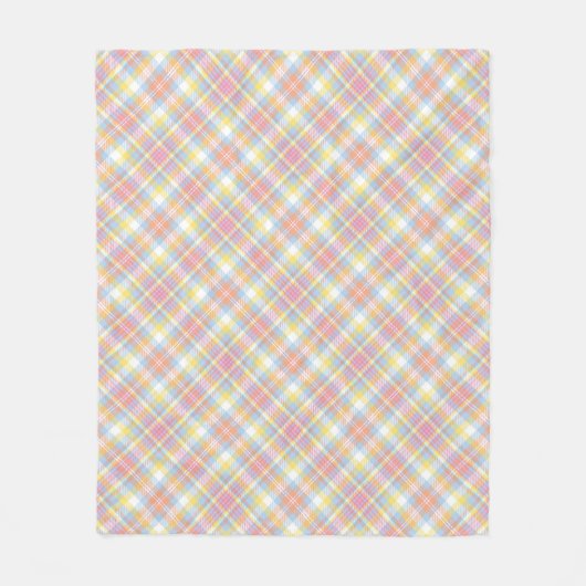 Couverture Polaire Plaid en pastel de rayure (Devant)