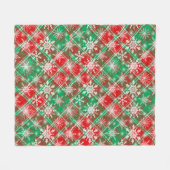 Couverture Polaire Plaid Et Snowflakes Noël Motif 2 (Devant (Horizontal))