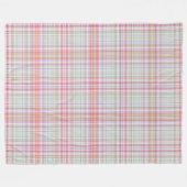 Couverture Polaire Plaid géométrique rose et vert (Devant (Horizontal))