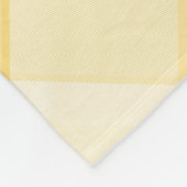 Couverture Polaire Plaid Jaune Chic Avec Monogramme Diagonal Moderne (Coin)