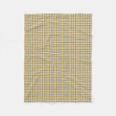 Couverture Polaire Plaid jaune, ivoire et noir (Devant)