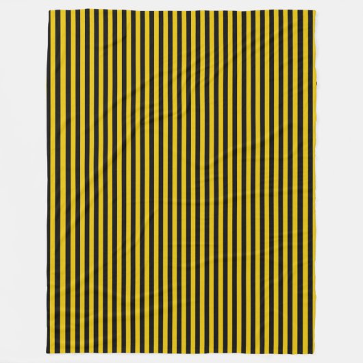 Couverture Polaire Plaid jaune or et noir (Devant)