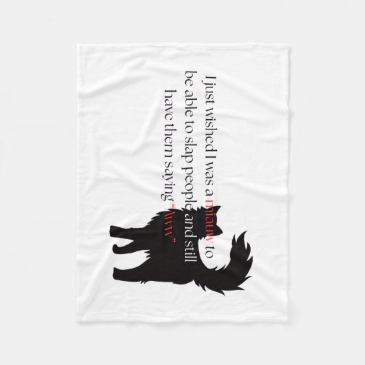 Couverture Polaire Plaid Miouw (Devant)