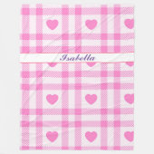Couverture Polaire Plaid Modern Pink Heart Collection (Devant)