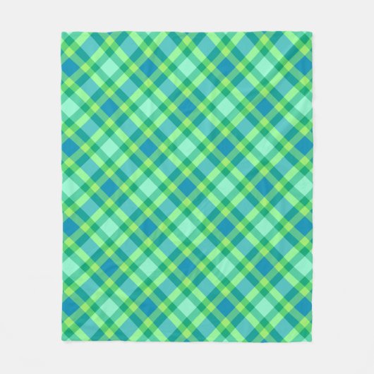 Couverture Polaire Plaid Moderne Du Milieu Du Siècle, Jade Green & Tu (Devant)