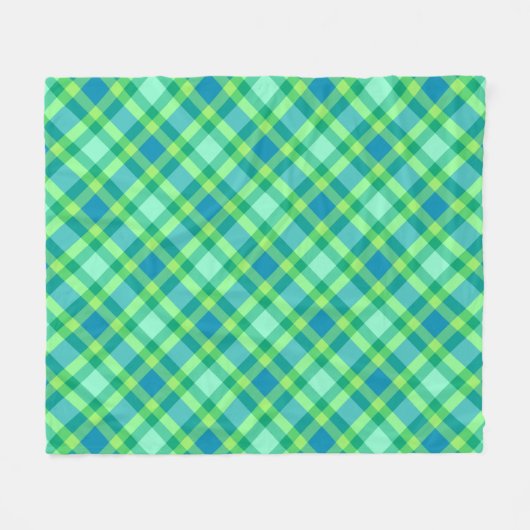 Couverture Polaire Plaid Moderne Du Milieu Du Siècle, Jade Green & Tu (Devant (Horizontal))