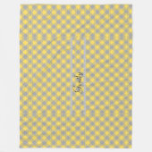 Couverture Polaire Plaid moderne Jaune et gris (Devant)