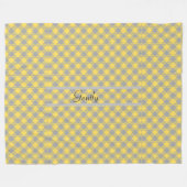 Couverture Polaire Plaid moderne Jaune et gris (Devant (Horizontal))