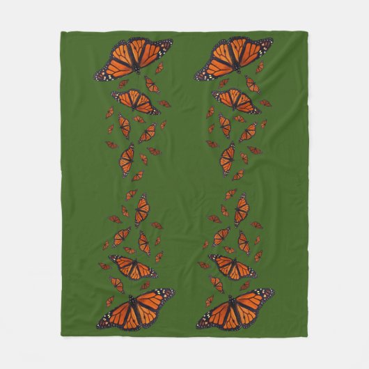 Couverture Polaire Plaid Monarque Fleece (Vert foncé) (Devant)