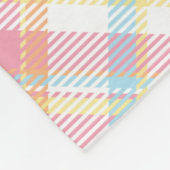 Couverture Polaire Plaid Monogramme personnalisé / Motif Tartan (Coin)