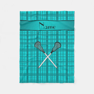 Couverture Polaire Plaid nommé personnalisé de turquoise de lacross