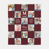 Couverture Polaire Plaid Patchwork Personalized Cozy 15 Photo Collage (Devant)