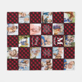Couverture Polaire Plaid Patchwork Personalized Cozy 15 Photo Collage (Devant (Horizontal))