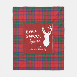 Couverture Polaire Plaid personnalisé Douce Maison Tartan Clan Grant