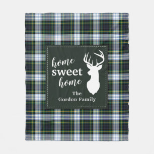 Couverture Polaire Plaid personnalisé Sweet Home Tartan Clan Gordon