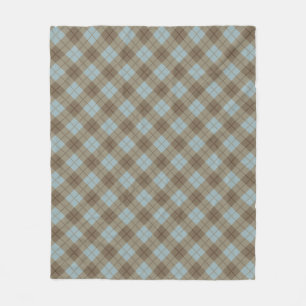 Couverture Polaire Plaid polarisé dans le bleu et le brun