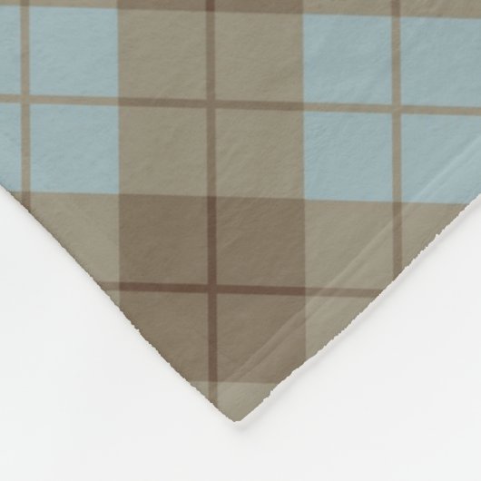 Couverture Polaire Plaid polarisé dans le bleu et le brun (Coin)