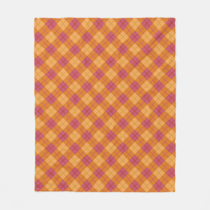Couverture Polaire Plaid polarisé dans l'orange et le rose