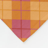 Couverture Polaire Plaid polarisé dans l'orange et le rose (Coin)