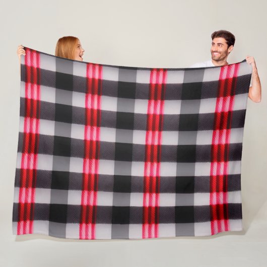 Couverture Polaire Plaid Populaire Abstrait Rouge Noir Plaid Collecti (En situation)