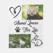 Couverture Polaire plaid pour les amoureux des animaux<3 (Devant)