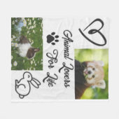 Couverture Polaire plaid pour les amoureux des animaux<3 (Devant (Horizontal))