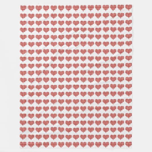 Couverture Polaire Plaid Red Hearts Motif Dotty (Devant)