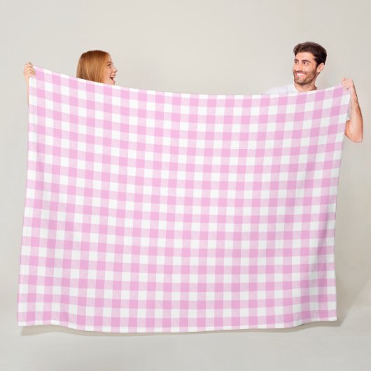 Couverture Polaire Plaid Rose Campagnard (En situation)