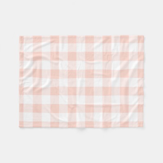 Couverture Polaire Plaid rose et blanc (Devant (Horizontal))