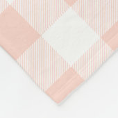Couverture Polaire Plaid rose et blanc (Coin)
