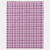 Couverture Polaire Plaid rose et noir (Devant)