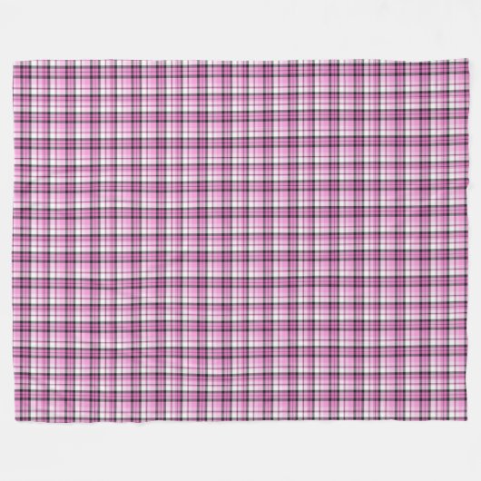 Couverture Polaire Plaid rose et noir (Devant (Horizontal))