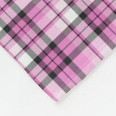 Couverture Polaire Plaid rose et noir (Coin)
