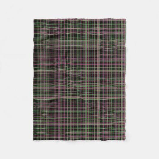 Couverture Polaire Plaid rose et vert lumineux (Devant)