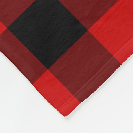 Couverture Polaire Plaid rouge de Buffalo (Coin)