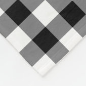 Couverture Polaire Plaid Russe De Buffle Noir Et Blanc (Coin)